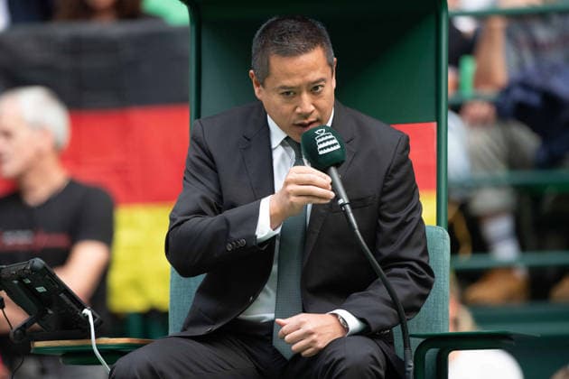 Umpire James KEOTHAVONG (GBR) – Match 1: Alexander ZVEREV (GER) vs. Matej DODIC (CRO) – Germany (GER) vs. Croatia (CRO) – Tennis – Davis Cup Qualifiers, Round 2, on September 19, 2026, at the Heristo Arena in Halle, Westphalia, Germany Â