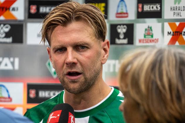 German Soccer 1st Bundesliga, Matchday 4, 2026–2027, Werder Bremen vs. FC Augsburg on September 19, 2026, at the Weserstadion in Bremen; Niclas Füllkrug of Werder Bremen, No. 10, in an interview after the game Copyright: xSvenxHeidmannx
