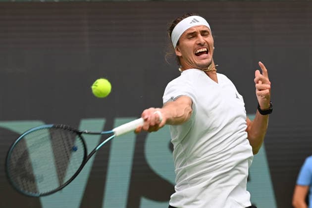 Alexander ZVEREV GER Action, Match 1 Alexander ZVEREV GER Matej DODIC CRO Germany GER Croatia CRO Tennis Davis Cup Qualifiers Round 2 on September 19, 2026, at the Heristo Arena Halle Westfalen, Germany Â