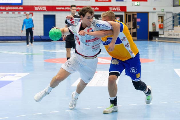 September 19, 2026, xovx, Handball, Men s Regional League, TV Hüttenberg II vs. HSG Bretzenheim Wallau Massenheim, Leopold Landenfeld, TV Hüttenberg II, Nick Bürkle, HSG Breckenheim Wallau Massenheim, Hüttenberg Sports Center, Hesse, Germany, DE