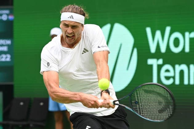 Alexander ZVEREV GER Action, Match 1 Alexander ZVEREV GER Matej DODIC CRO Germany GER Croatia CRO Tennis Davis Cup Qualifiers Round 2 on September 19, 2026, at the Heristo Arena Halle in Westphalia, Germany Â