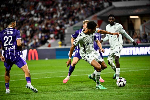 FOOTBALL : Toulouse vs Le Havre- 5eme Journee de Ligue 1 McDonald S - Toulouse - 19 09 2026 Michael Richardson (hac) Toulouse  Copyright: xThierryxBretonx