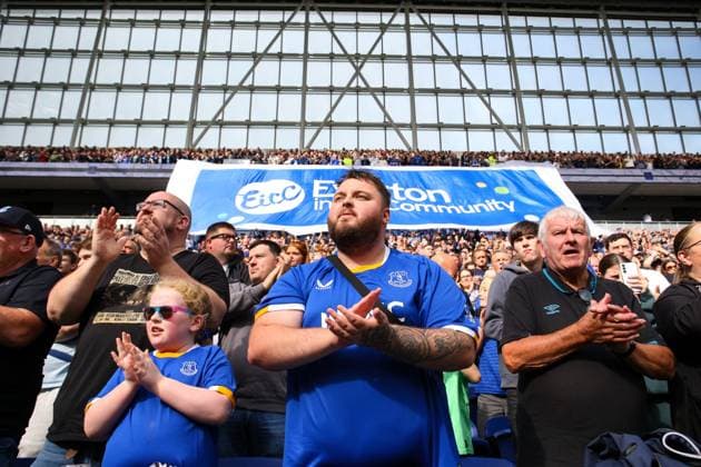 Everton fans enjoy the pre-match atmosphere Everton v Ipswich Town, Premier League, Football, Hill Dickinson Stadium, Liverpool, UK - 19 Sep 2026Liverpool Hill Dickinson Stadium United Kingdom EDITORIAL USE ONLY No use with unauthorised audio, video, data, fixture lists, club league logos or live services. Online in-match use limited to 120 images, no video emulation. No use in betting, games or single club league player publications. Copyright: xAlexxDodd Shutterstockx 17158691dd