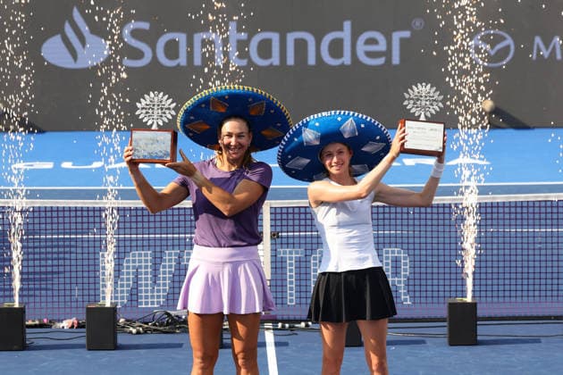 WTA GUADALAJARA OPEN 2026 WTA GUADALAJARA OPEN 2026 CRISTINA BUCSA NICOLE MELICHAR VS MOMOKO KOBORI PEANGTARN PLIPUECH 09 19 2026 GUADALAJARA, JALISCO Action photo of Cristina Bucsa and Nicole Melichar, champions of the doubles tournament at the 2026 WTA Guadalajara Open, held at the Centro Panamericano de Tenis in Guadalajara, Jalisco, Mexico Action photo of Cristina Bucsa and Nicole Melichar, champions of the doubles tournament at the 2026 WTA Guadalajara Open, held at the Centro Panamericano de Tenis in Guadalajara, Jalisco, Mexico PHOTO BY IMAGENSHOP PHOTO AGENCY GUADALAJARA, JALISCO, MEXICO Copyright: xIMAGENSHOPxAGENCIAxFOTOGRAFICAx