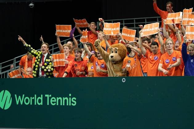 2026-09-19 - Davis Cup 2026 DEN BOSCH, NETHERLANDS - SEPTEMBER 19: Fans during the Davis Cup 2026 match between Netherlands and Columbia at the Maaspoort on September 19, 2026 in Den Bosch, Netherlands Den Bosch Maaspoort Netherlands Content not available for redistribution in The Netherlands directly or indirectly through any third parties. Copyright: xMarleenxFouchierx