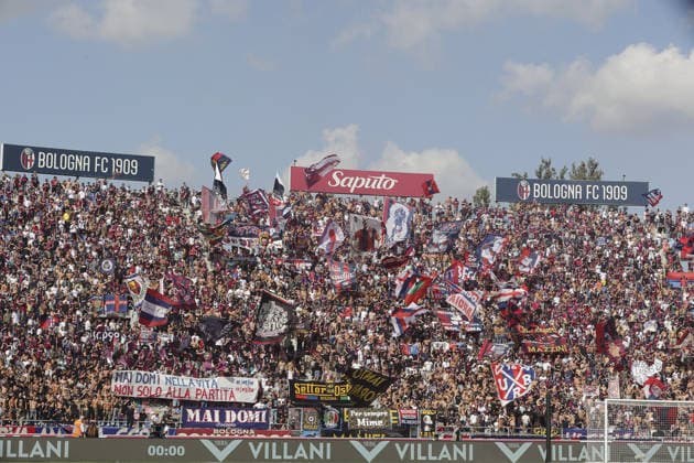 IPA88733609 - Bologna fans show their support during the Bologna BFC vs. Torino FC match, the 5th game of the 2026-27 Enilive Serie A season, at the Renato Dall Ara Stadium in Bologna (BO), Italy, on September 19, 2026.  Copyright: xDavidexCasentini IPAxSportx xx IPA88733609