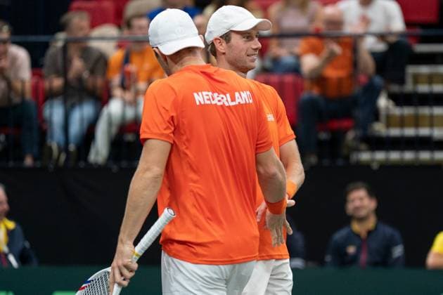 2026-09-19 - Davis Cup 2026 DEN BOSCH, NETHERLANDS - SEPTEMBER 19: Tallon Griekspoor, Botic van de Zandschulp during the Davis Cup 2026 match between Netherlands and Columbia at the Maaspoort on September 19, 2026 in Den Bosch, Netherlands Den Bosch Maaspoort Netherlands Content not available for redistribution in The Netherlands directly or indirectly through any third parties. Copyright: xMarleenxFouchierx