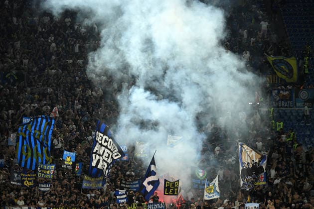 Soccer, Serie A match , Roma v Inter Inter fans during the Serie A match between Roma v Inter at Olympic stadium. Rome (Italy), September 19h, 2026 Imago-Images Emmefoto Copyright: xImago-Images Emmefotox
