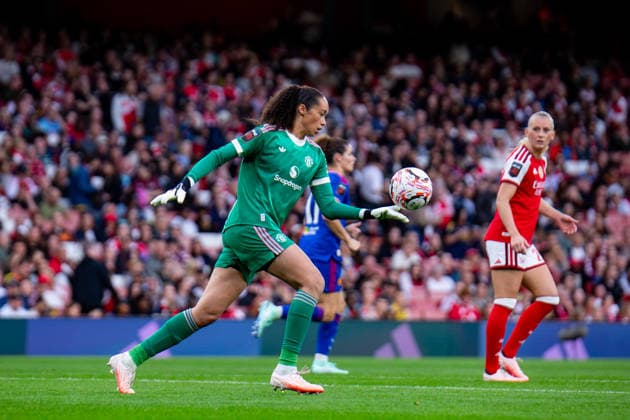 Barclays Women™s Super League match between Arsenal Women and Manchester United, ManU Women LONDON, ENGLAND - SEPTEMBER 19: Phallon Tullis-Joyce of Manchester United during the Barclays Women™s Super League match between Arsenal Women and Manchester United Women at Emirates Stadium on September 19, 2026 in London, England London United Kingdom Copyright: xNinaxFarooqix