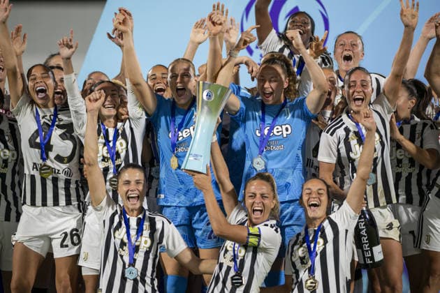 IPA88735681 - Juventus celebration after winning the cup in the final—Juventus FC vs. AS Roma, Serie A Women s Cup in Viareggio (LU), Italy, September 19, 2026  Copyright: xJacopoxCane IPAxSportx xx IPA88735681
