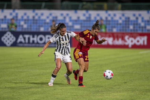 IPA88735528 - Valentina Bergamaschi and Estela Carbonell during the Final—Juventus FC vs. AS Roma, Serie A Women s Cup in Viareggio (LU), Italy, September 19, 2026  Copyright: xJacopoxCane IPAxSportx xx IPA88735528