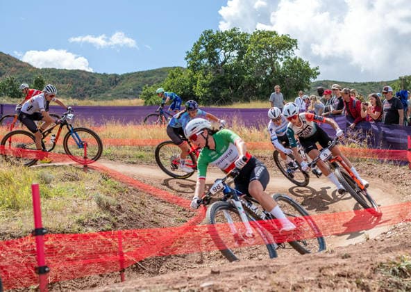 September 19, 2026: ItalyÃ¢â‚¬â ¢s Martina Berta negotiates sweeping curves on her way to victory in elite mountain bike cycling action during the WOOP UCI World Series, Soldier Hollow Nordic Center, Midway, Utah. Larry Clouse CSM Images Midway United States - ZUMAc04_ 20260919_zma_c04_185 Copyright: xLarryxClouse Csmx