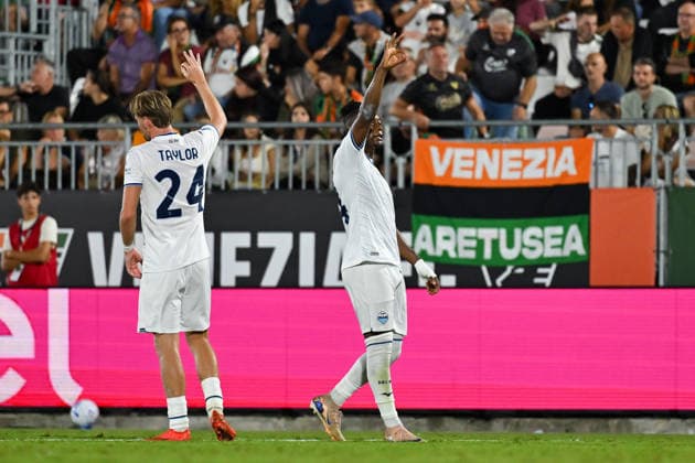SOCCER - Serie A - Venezia FC vs. SS Lazio Photo by IPA ABACAPRESS.COM88726559 - Lazio s Tijjani Noslin celebrates after scoring a goal during the Serie A soccer match between Venezia FC and SS Lazio in Venice, Italy, on September 19, 2026 Venice Italy  Copyright: xIPAxSport ABACAx