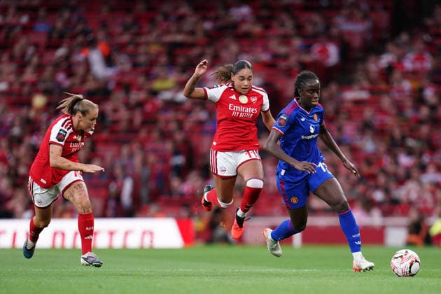 Women s Super League: Arsenal v Manchester United, ManU during the Women s Super League match Arsenal vs Manchester United at Emirates, London, United Kingdom on 19 September 2026 (Photo by Harvey Murphy News Images) London Emirates Greater London United Kingdom Copyright: xHarveyxMurphy NewsxImagesx