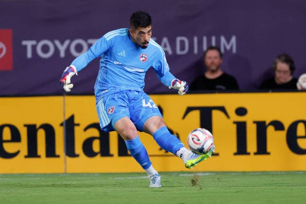 September 19, 2026, Frisco, Texas, United States: FC Dallas goalkeeper DANIEL DE SOUSA BRITTO (42) in a soccer game, Saturday, Sept. 19, 2026, in Frisco, Texas. Frisco United States - ZUMAa325 20260919_zsa_a325_021 Copyright: xDavidxBalleringxIix