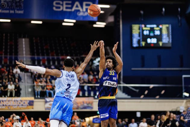 Trenton Gibson PHOENIX HAGEN, 33, OCK SEAWOLVES, 02 Rostock Seawolves vs. Phoenix Hagen, Basketball, BBL 2026–2027 easyCredit Basketball Bundesliga, Matchday 1, 2026–2027 Season, September 19, 2026, Rostock Seawolves vs. Phoenix Hagen, Basketball, BBL 2026–2027 easyCredit Basketball Bundesliga, Matchday 1, 2026–2027 season, September 19, 2026, Groter Pohl Copyright: xEibner-Pressefoto DenverxEhrlichx EP_DEH