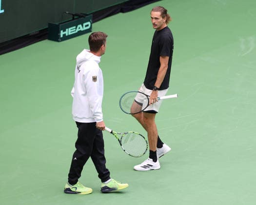Alexander Zverev (GER), Michael Kohlmann, Davis Cup Captain, Davis Cup: Germany vs. Croatia, Heristo Arena, Halle, Westphalia, Germany; Tennis Davis Cup 2026, Heristo Arena, Halle, North Rhine-Westphalia, Germany, September 20, 2026 Copyright: xJuergenxHasenkopfx