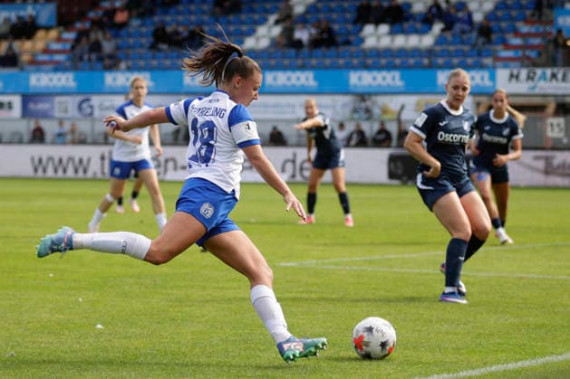 September 20, 2026, Hänsch Arena, Meppen, GER, Women s Soccer, 2. Bundesliga: SV Meppen vs. SC Sand, Lana Hubbeling, SV Meppen 18. DFL regulations prohibit any use of photographs as image sequences and or quasi-video. Meppen, Lower Saxony, Hänsch Arena