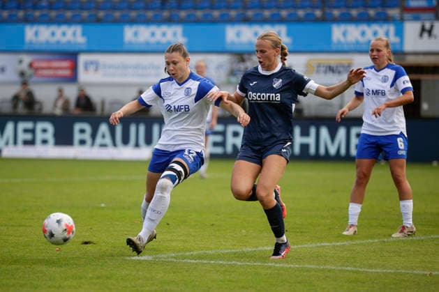 September 20, 2026, Hänsch Arena, Meppen, GER, Women s Soccer, 2nd Bundesliga: SV Meppen vs. SC Sand, Sarah Hagg (SV Meppen) 12. DFL regulations prohibit any use of photographs as image sequences and or quasi-video. Meppen, Lower Saxony, Hänsch Arena