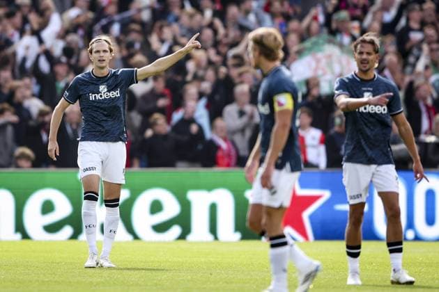 ROTTERDAM - Matisse Didden of FC Utrecht reacts after Anis Hadj Moussa s 0-1 goal for Feyenoord during the Dutch Eredivisie match between Feyenoord and FC Utrecht at Feyenoord Stadium De Kuip on September 20, 2026, in Rotterdam, the Netherlands. SONNY LENSEN ANP Eredivisie 2026 27 xVIxANPxSportx xxANPxIVx 569381066 originalFilename: 569381066.jpg