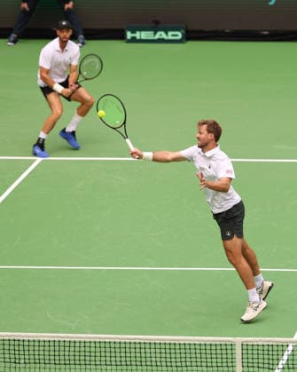 Team Germany, Kevin Krawietz, Tim Puetz, Men s Doubles, Davis Cup Germany vs. Croatia, Heristo Arena, Halle Westf, Germany Tennis Davis Cup 20026 Heristo Arena Halle West, North Rhine-Westphalia, Germany, September 20, 2026 Copyright: xJuergenxHasenkopfx