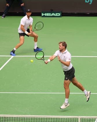 Team Germany, Kevin Krawietz, Tim Puetz, Men s Doubles, Davis Cup Germany vs. Croatia, Heristo Arena, Halle Westf, Germany Tennis Davis Cup 20026 Heristo Arena Halle West, North Rhine-Westphalia, Germany, September 20, 2026 Copyright: xJuergenxHasenkopfx