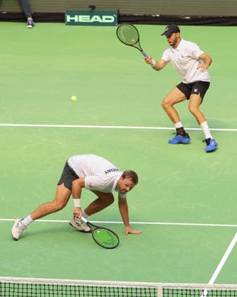 Team Germany, Kevin Krawietz, Tim Puetz, Men s Doubles, Davis Cup Germany vs. Croatia, Heristo Arena, Halle Westf, Germany Tennis Davis Cup 20026 Heristo Arena Halle West, North Rhine-Westphalia, Germany, September 20, 2026 Copyright: xJuergenxHasenkopfx