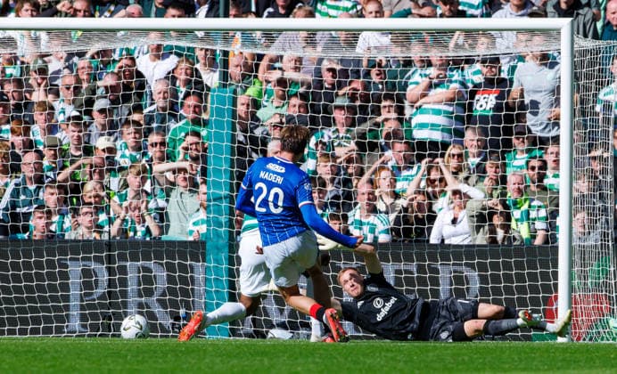 20.09.2026 Celtic v Rangers, SPFL Premiership : Ryan Naderi opens the scoring for Rangers 0-1  Copyright: xKennyxRamsayx NINTCHDBPICT001109855544