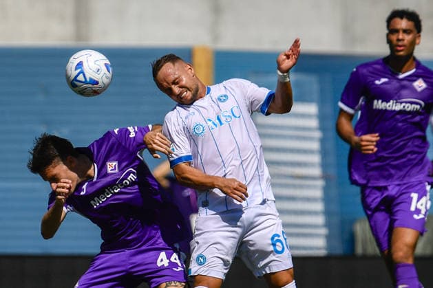 IPA88755665 - A header by Stanislav Lobotka (Napoli) against Nicolo Fagioli (Fiorentina) during the ACF Fiorentina vs. SSC Napoli Serie A soccer match in Florence, Italy, on September 20, 2026  Copyright: xFabioxFagiolini IPAxSportx xx IPA88755665