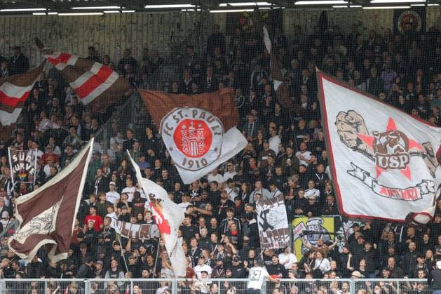 September 20, 2026, xtgx, Soccer 2. Bundesliga, FC Energie Cottbus vs. FC St. Pauli, from left: stock photo, stock image, stock photo of fans, spectators, audience, stands, visiting fans. DFL and DFB regulations prohibit any use of photographs as image sequences and or quasi-video. Cottbus