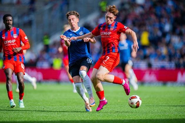 September 20, 2026 Soccer, 2026–2027, 2. Bundesliga, Matchday 6, DSC Arminia Bielefeld 1 FC Heidenheim; Referee: Jannik Rochelt (Bielefeld), Michael Heule (Heidenheim). DFL regulations prohibit any use of photographs as image sequences and or quasi-video.