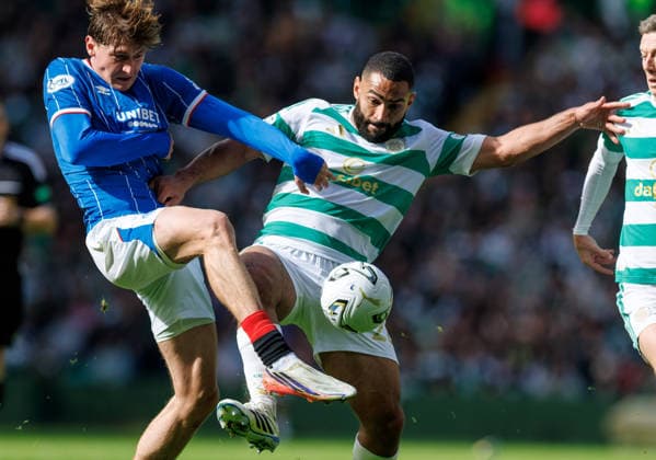 20.09.2026 Celtic v Rangers: Ryan Naderi of Rangers and Cameron Carter-Vickers of Celtic  Copyright: xWilliexVassx NINTCHDBPICT001109865017
