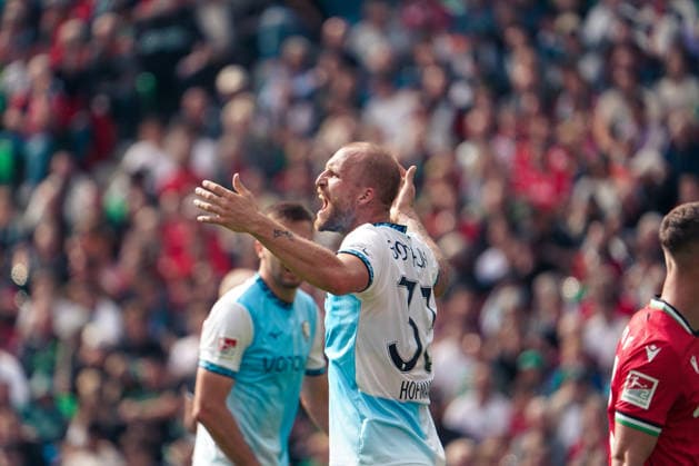 Germany Soccer 2. Bundesliga 2026–2027, Matchday 6: Hannover 96 vs. VfL Bochum at Heinz von Heiden Arena Stadium in Hannover—Facial expressions, emotions—Philipp Hofmann (VfL Bochum), 33 Copyright: xAymanxAlahmedx