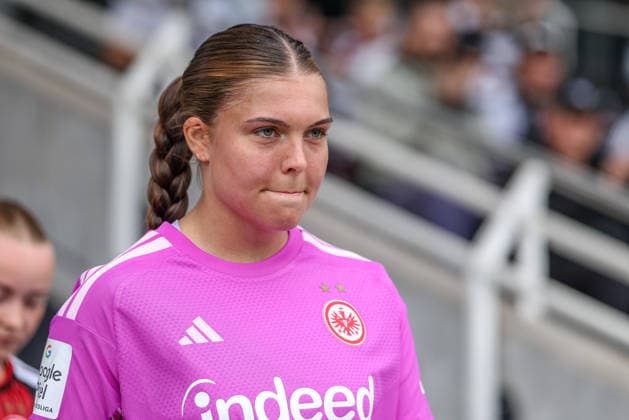 GER, Frankfurt, Eintracht Frankfurt II vs. Hertha BSC Berlin, Women s Bundesliga 2, Soccer, DFB, 2026–2027 Season, Stadion am Brentanobad, Matchday 7 in Pictures: Sophia Winkler celebrates her comeback after more than a year out with an injury. DFB and DFL regulations prohibit any use of photographs as image sequences and or quasi-video. September 20, 2026 Copyright: HMBxMedia HendrikxHamelau
