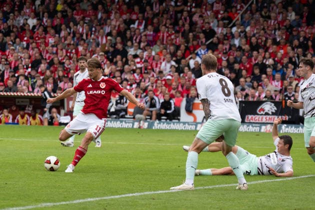 September 20, 2026: Energie Cottbus vs. FC St. Pauli, Matchday 6 of the 2. Bundesliga at the LEAG Energie Stadium. Final by Moritz Hannemann, Energie Cottbus, 11 IMPORTANT NOTICE: In accordance with the regulations of the DFL and the DFB, it is prohibited to use or allow the use of photographs taken in the stadium and or during the game in the form of sequential images and or video-like photo series. Copyright: xJamesxZabelx