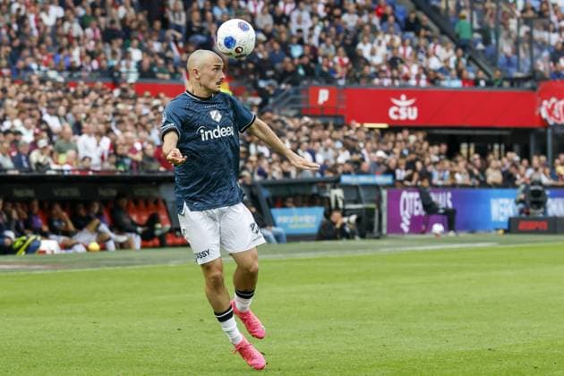 FEYENOORD, 20-09-2026 , Stadium Feijenoord De Kuip , season 2026 2027 , Dutch Eredivisie football , match between Feyenoord and FC Utrecht , picture shows FC Utrecht player Marius Broholm Feyenoord - Utrecht  x207316858x Copyright: