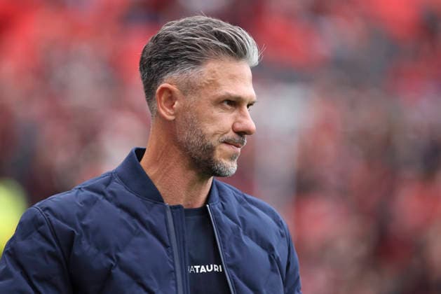 Coach Martin Demichelis of RB Leipzig watches during the Bundesliga match between Bayer 04 Leverkusen and RB Leipzig, BayArena on September 20, 2026, in Leverkusen, Germany. Photo by Oliver Kaelke, DeFodi Images. Coach Martin Demichelis of RB Leipzig looks on during the Bundesliga match between Bayer 04 Leverkusen and RB Leipzig at BayArena on September 20, 2026 in Leverkusen, Germany. Photo by Oliver Kaelke, DeFodi Images. DFB and DFL regulations prohibit any use of photographs as image sequences and or quasi-video. Photo by Oliver Kaelke, DeFodi Images