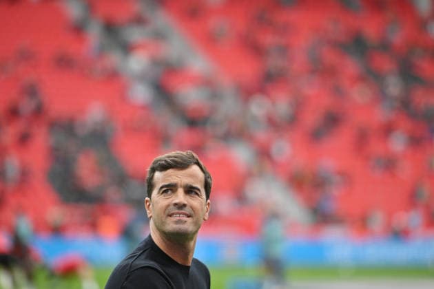 Coach Carles Martinez, Bayer Leverkusen Soccer, Bundesliga 1, Matchday 4, Bayer 04 Leverkusen vs. RB Leipzig, on September 20, 2026, in Leverkusen, Germany. DFL regulations prohibit any use of photographs as image sequences and or quasi-video. Ã‚Â