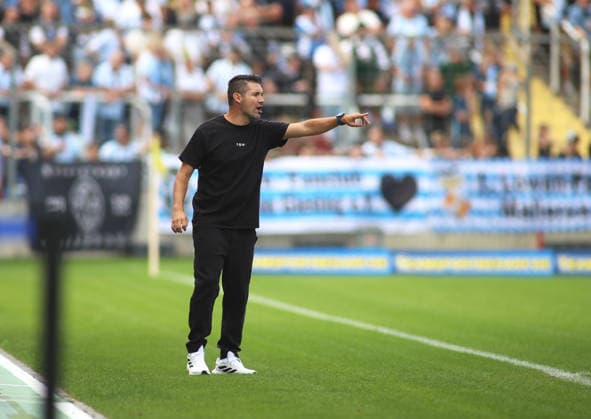 Soccer, Men s, Bavarian Regional League, 2026–2027 Season, TSV 1860 Munich vs. FC Nuremberg II, Grünwalder Stadium; Alper Kayabunar, TSV 1860 Munich coach, on the sidelines