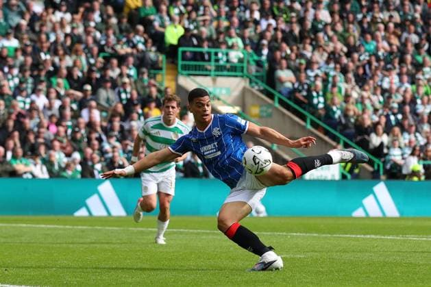 Kevin Kelsy of Rangers has his shot blocked by Cameron Carter-Vickers of Celtic during the William Hill Scottish Premiership match at Parkhead, Glasgow. Celtic v Rangers - William Hill Scottish Premiership - Parkhead, Glasgow, Lanarkshire, Scotland, UK - 20 Sep 2026Glasgow Parkhead Lanarkshire United Kingdom  Copyright: xO Rourke RangersxFC Shutterstockx 17159973cs