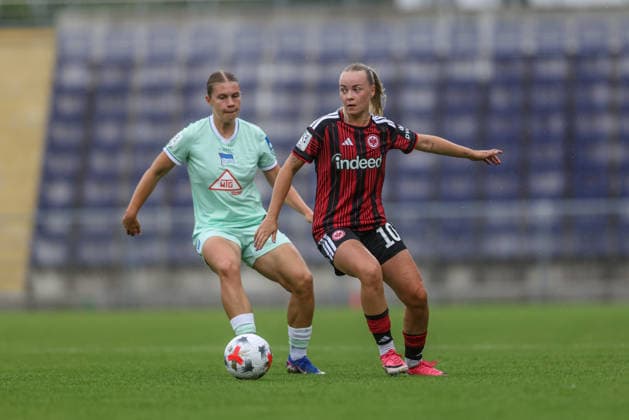 GER, Frankfurt, Eintracht Frankfurt II vs. Hertha BSC Berlin, Women s Bundesliga 2, Soccer, DFB, 2026–2027 Season, Stadion am Brentanobad, Matchday 7. Photo by Mia Büchele. Eintracht Frankfurt Women II. DFB DFL REGULATIONS PROHIBIT ANY USE OF PHOTOGRAPHS AS IMAGE SEQUENCES AND OR QUASI-VIDEO, September 20, 2026 Copyright: HMBxMedia HendrikxHamelau