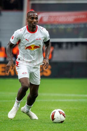 LEVERKUSEN, GERMANY - SEPTEMBER 20, 2026: Ezechiel Banzuzi (RB Leipzig, 6) during the German Bundesliga match on gameday 4 between Bayer 04 Leverkusen vs. RB Leipzig at BayArena on September 20, 2026 in Leverkusen, Germany. DFL REGULATIONS PROHIBIT ANY USE OF PHOTOGRAPHS AS IMAGE SEQUENCES AND OR QUASI-VIDEO. Northrhine-Westphalia Germany Copyright: xAxelxKohringx