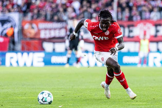 3rd Division, Matchday 7: Rot-Weiss Essen vs. Hansa Rostock, September 20, 2026, Franci Bouebari (Rot-Weiss Essen), September 19, 2026, 3rd Division, Matchday 7: Rot-Weiss Essen vs. Hansa Rostock, Stadion an der Hafenstraße, Essen, September 20, 2026. DFL regulations prohibit any use of photographs as image sequences and or quasi-video. Copyright: xBEAUTIFULxSPORTS Buriakovx