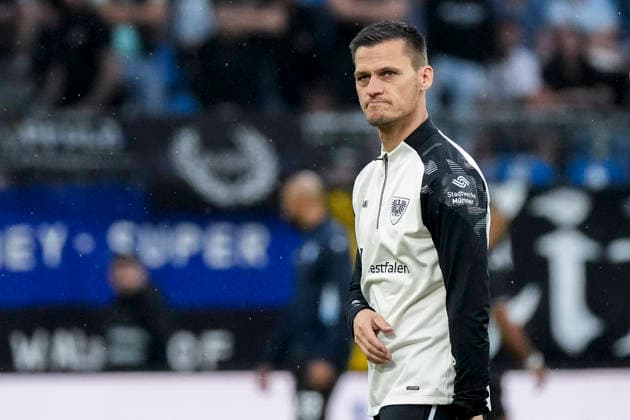 Thomas Wörle, Tom Wörle, Coach, Head Coach, Münster, Single Image, Single Photo, Action, September 20, 2026, Mannheim, Germany, soccer, 3rd Division, SV Waldhof Mannheim vs. SC Preußen Münster, DFB and DFL regulations prohibit any use of photographs as image sequences and or quasi-video xozx