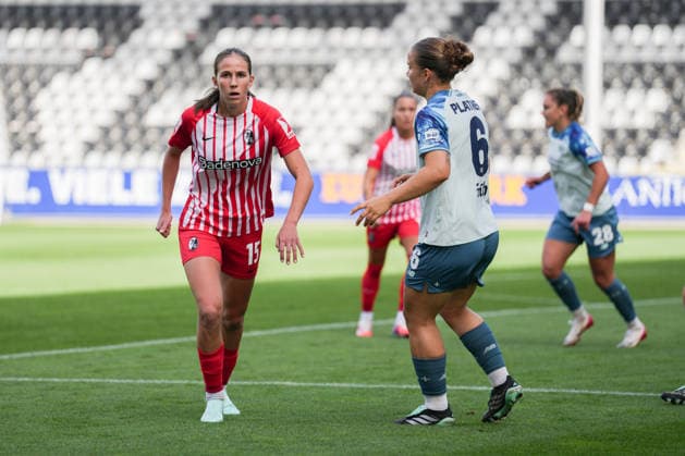 Google Pixel Women s Bundesliga: SC Freiburg vs. Bayer 04 Leverkusen, September 20, 2026, Maj Schneider, SC Freiburg, 15 Google Pixel Women s Bundesliga: SC Freiburg vs. Bayer 04 Leverkusen, Dreisamstadion, September 20, 2026 DFB DFL regulations prohibit any use of photographs as image sequences and or quasi-video. Copyright: xBEAUTIFULxSPORTS Boscox