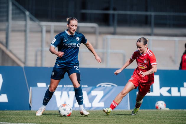 20.09.26, Women, Football, 2.Bundesliga, Season 2026 2027, VFL Bochum 1848 - 1.FC Köln II, Matchday 7 Nina Lange ( 23 - VfL Bochum 1848) in a duel with a 1.FC Köln II player BOCHUM Lohrheidestadion, Bochum-Wattenscheid NRW Deutschland