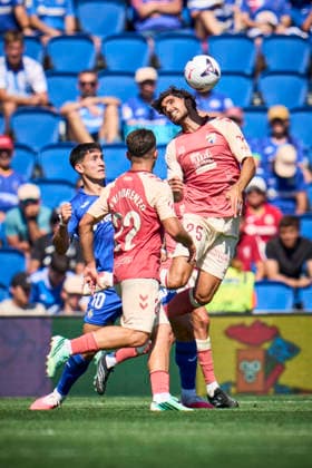 September 20, 2026, Getafe, Madrid, Spain: Juan Berrocal of Malaga CF in action during the Spanish League, LaLiga EA Sports, football match played between Getafe CF and Malaga CF at Coliseum de Getafe stadium on September 20, 2026, in Getafe, Madrid, Spain. Getafe CF V Malaga CF - LaLiga EA Sports - ZUMAa181 20260920_zaa_a181_053 Copyright: xAngelxPerezxMecax