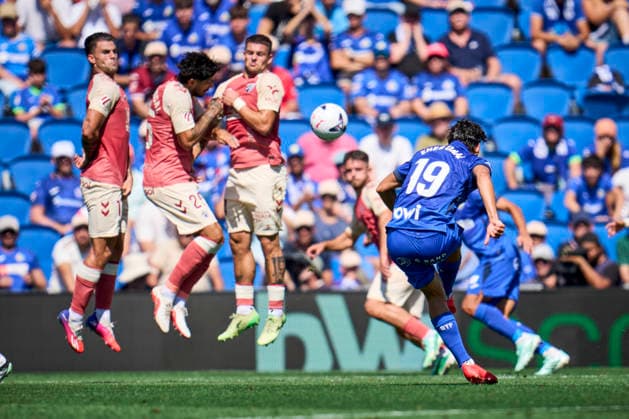 September 20, 2026, Getafe, Madrid, Spain: Enes Unal of Getafe CF in action during the Spanish League, LaLiga EA Sports, football match played between Getafe CF and Malaga CF at Coliseum de Getafe stadium on September 20, 2026, in Getafe, Madrid, Spain. Getafe CF V Malaga CF - LaLiga EA Sports - ZUMAa181 20260920_zaa_a181_057 Copyright: xAngelxPerezxMecax
