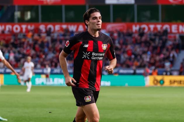 LEVERKUSEN - 3 Miguel Gutierrez of Bayer Leverkusen celebrates his team s second goal during the Bundesliga match between Bayer 04 Leverkusen and RB Leipzig at the BayArena on September 20, 2026, in Leverkusen, Germany. MARCEL TER BALS ANP Bundesliga 2026 27 xVIxANPxSportx xMarcelxterxBalsxIVx 569406723 originalFilename: 569406723.jpg
