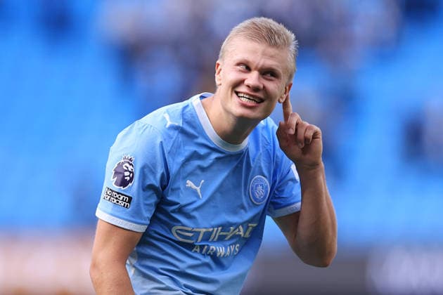 Manchester City gegen Sunderland, 20. September 2026, Premier League, Manchester City gegen Sunderland: Erling Haaland von Manchester City reagiert. Foto: Simon Stacpoole, Offside, Manchester, Großbritannien  Copyright: xSimonxStacpoolexOffside